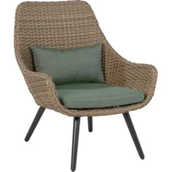 Balkonmöbel-Set Aliceville 3-teilig Polyrattan Grün-Grau -Vitavia Verkäufe 4048124977651 S02 250618