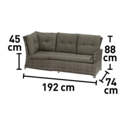 Lounge-Set Mit Esstisch Vermont 5-teilig Polyrattan Rechts Shadow Earth -Vitavia Verkäufe 4048124987049 VM02 250920