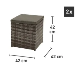 Lounge-Set Mit Esstisch Vermont 5-teilig Polyrattan Rechts Shadow Earth -Vitavia Verkäufe 4048124987049 VM03 280219