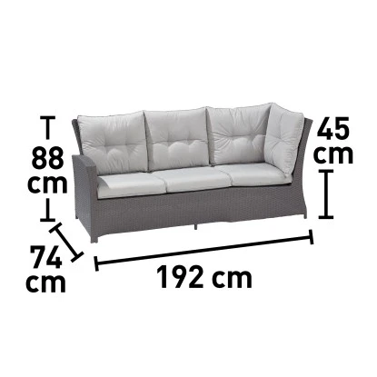 Lounge-Set Mit Esstisch Vermont 5-teilig Polyrattan Links Deep Water Concrete 10 Lounge-Set Mit Esstisch Vermont 5-teilig Polyrattan Links Deep Water Concrete – Bild 10