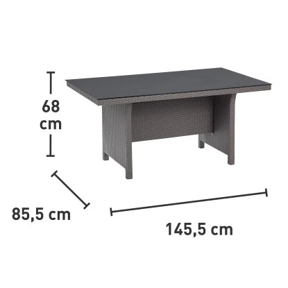 Lounge-Set Mit Esstisch Vermont 5-teilig Polyrattan Links Deep Water Concrete 13 Lounge-Set Mit Esstisch Vermont 5-teilig Polyrattan Links Deep Water Concrete – Bild 13