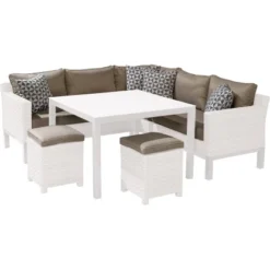Kissen-Set Für Lounge-Set Brogan 5-teilig Rechts Ash