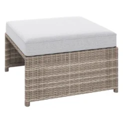 Balkonmöbel-Set Olea Mini 5-teilig Polyrattan Hellgrau -Vitavia Verkäufe 4048124995341 S 06