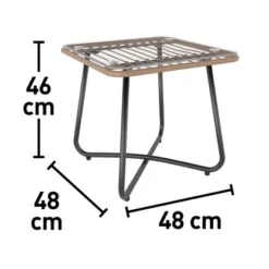 Balkonmöbel-Set Willmar 3-teilig Polyrattan Beige -Vitavia Verkäufe 4048124997611 VM 02