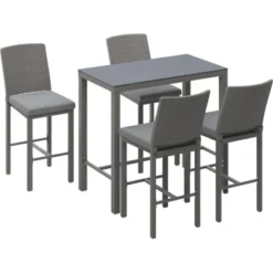 Garten-Bartisch Geelong Rechteckig Grau 110 Cm X 60 Cm -Vitavia Verkäufe 4048126606894 S02 110820