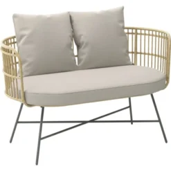 Lounge-Set Hillston 5-teilig Polyrattan Natur -Vitavia Verkäufe 4048126607372 S02 160820