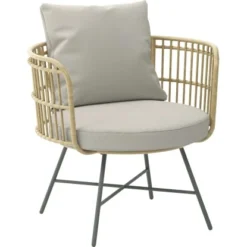 Lounge-Set Hillston 5-teilig Polyrattan Natur -Vitavia Verkäufe 4048126607372 S03 160820