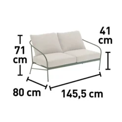 Lounge-Set Telfer 4-teilig Aus Stahl Mit Seilbespannung Grün -Vitavia Verkäufe 4048126607433 VM01 180920