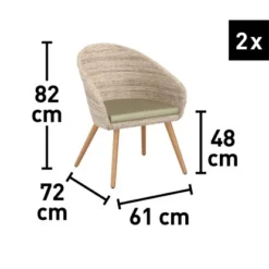 Balkonset Edmonds FSC® Beige 3-teilig -Vitavia Verkäufe 4048126608973 VM01 051020