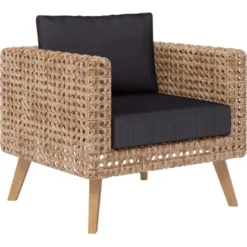 Lounge-Set Junee 4-teilig Polyrattan Natur -Vitavia Verkäufe 4048126615315 S02 220720