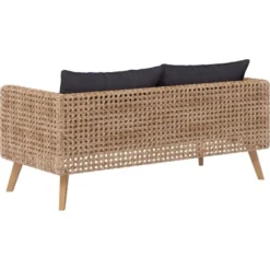 Lounge-Set Junee 4-teilig Polyrattan Natur -Vitavia Verkäufe 4048126615315 S05 220720