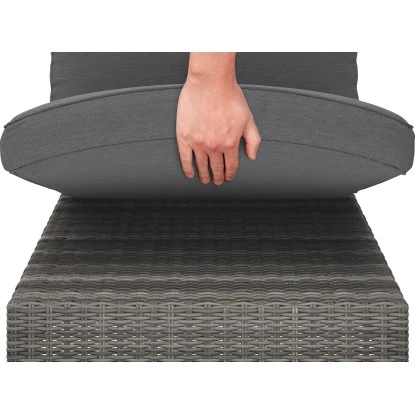 Lounge-Sessel Alridge Polyrattan Grau Mitte 4 Lounge-Sessel Alridge Polyrattan Grau Mitte – Bild 4