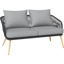 Lounge-Set Edna 4-teilig Seilbespannung Anthrazit -Vitavia Verkäufe 4048126615735 S02 160820