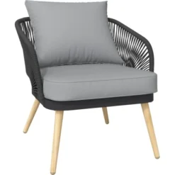 Lounge-Set Edna 4-teilig Seilbespannung Anthrazit -Vitavia Verkäufe 4048126615735 S03 160820