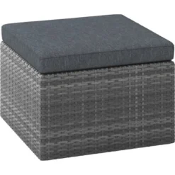 Lounge-Set 3-teilig Aus Polyrattan-Geflecht Hellgrau -Vitavia Verkäufe 4048126616473 S06 301220