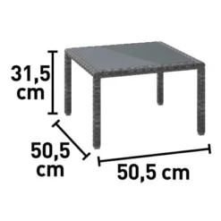 Lounge-Set 3-teilig Aus Polyrattan-Geflecht Hellgrau -Vitavia Verkäufe 4048126616473 VM03 280421