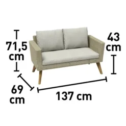 Sofa-Lounge-Set Borup 4-teilig Wicker Beige 29 Sofa-Lounge-Set Borup 4-teilig Wicker Beige -Vitavia Verkäufe 4048126617678 140