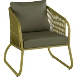 Lounge-Set Mit Esstisch Scafford 4-teilig Mit Seilbespannung Oliv -Vitavia Verkäufe 4048126618163 50