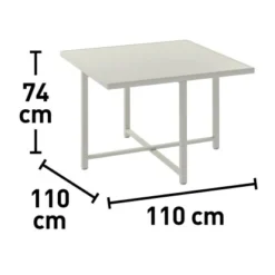 Gartenmöbel-Set Palomas 5-teilig Stahl/Textil Taupe -Vitavia Verkäufe 4048126619207 140