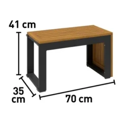 Lounge-Set Lipson 3-teilig Aus Akazienholz Und Aluminium Grau -Vitavia Verkäufe 4048126620623 140