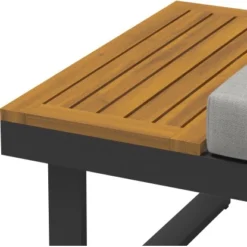 Lounge-Set Lipson 3-teilig Aus Akazienholz Und Aluminium Grau -Vitavia Verkäufe 4048126620623 90