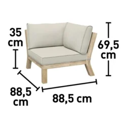 Ecksessel Morenci Mit Auflage Taupe -Vitavia Verkäufe 4048126622863 90