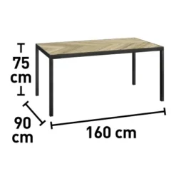 Gartentisch Ovando FSC® Rechteckig 75 Cm X 160 Cm X 90 Cm Natur-Schwarz -Vitavia Verkäufe 4048126623068 60