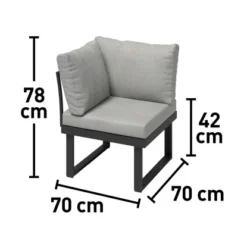 Alu-Ecksessel Lipson Aluminium Grau 11 Alu-Ecksessel Lipson Aluminium Grau -Vitavia Verkäufe 4048126623280 60