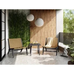 Balkonset Caddoa 3-teilig Schwarz-Natur -Vitavia Verkäufe 4048126623914 20