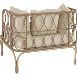 Lounge-Sessel Hockinson Stahl/Weide Natur