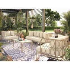 Lounge-Sessel Hockinson Stahl/Weide Natur -Vitavia Verkäufe 4048126624393 30