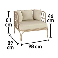 Lounge-Sessel Hockinson Stahl/Weide Natur -Vitavia Verkäufe 4048126624393 90