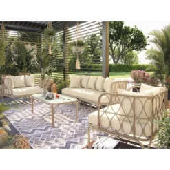 Loungetisch Hockinson Rechteckig 61 Cm X 121 Cm Natur