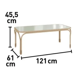 Loungetisch Hockinson Rechteckig 61 Cm X 121 Cm Natur -Vitavia Verkäufe 4048126624409 50