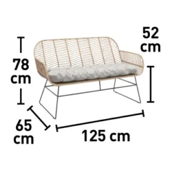 Lounge-Set Udima Mit Tisch 4-teilig Aus Rattan Natur -Vitavia Verkäufe 4048126625512 140