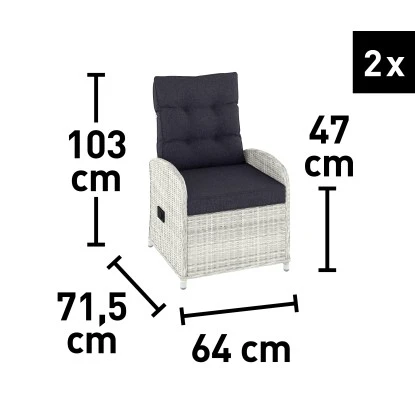 Lounge-Set Kalgan 6-teilig Wicker Eisgrau (B-Ware) 18 Lounge-Set Kalgan 6-teilig Wicker Eisgrau (B-Ware) – Bild 18