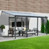 Home Deluxe Terrassenüberdachung Solis Alu 618 X 303 X 226 / 278 Cm Anthrazit