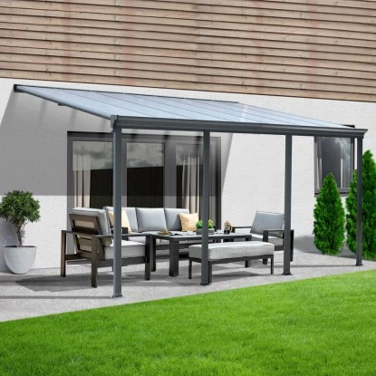 Home Deluxe Terrassenüberdachung Solis Alu 618 X 303 X 226 / 278 Cm Anthrazit 1 Home Deluxe Terrassenüberdachung Solis Alu 618 X 303 X 226 / 278 Cm Anthrazit