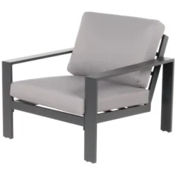Home Deluxe Lounge-Set Rio S 2-teilig Aluminium Schwarz-Hellgrau