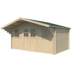 Alpholz Gartenhaus Saskatoon Satteldach 465 Cm X 391 Cm Natur