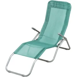 Sonnenliege Klappbar Türkis 157,5 Cm X 49,5 Cm