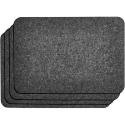 Amare Filzuntersetzer 45 X 30 Cm 4er-Set Dunkelgrau
