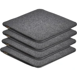 Amare Sitzkissen Filz 35 X 35 Cm 4er-Set Dunkelgrau / Hellgrau