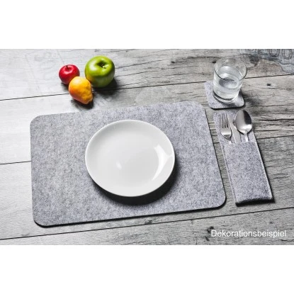 Amare Filzuntersetzer 4er-Set Hellgrau 2 Amare Filzuntersetzer 4er-Set Hellgrau – Bild 2