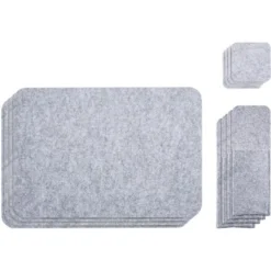 Amare Filzuntersetzer 4er-Set Hellgrau