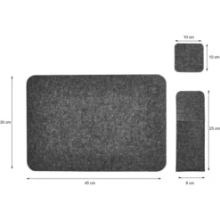 Amare Filzuntersetzer 4er-Set Dunkel -Vitavia Verkäufe 4251083904938 4655 03