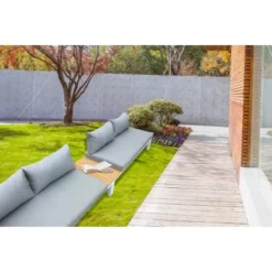 Gartenfreude Alu-Lounge Mit Latten In Holzoptik Aus PS Weiß -Vitavia Verkäufe 4251083906000 4655 07