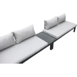 Gartenfreude Alu-Lounge Mit Latten In Holzoptik Aus PS Und Wasserabw. Kissen -Vitavia Verkäufe 4251083906017 4655 03