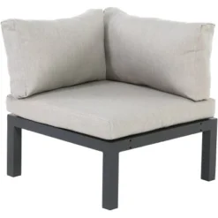 Gartenfreude Aluminium-Eckmodul Ambience 75 X 75 X 44 Cm Dunkelgrau-Hellgrau