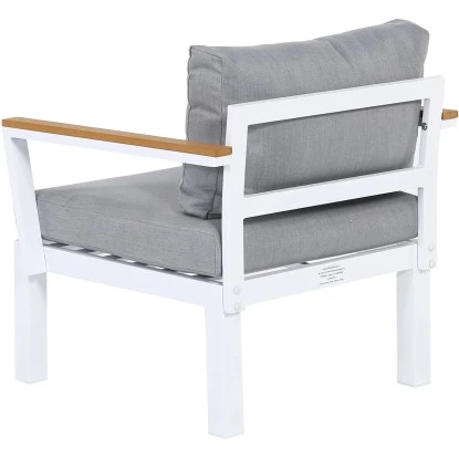 Gartenfreude Aluminium-Sessel Ambience 75 X 63 X 44 Cm Weiß-Grau 4 Gartenfreude Aluminium-Sessel Ambience 75 X 63 X 44 Cm Weiß-Grau – Bild 4